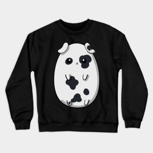 Cute guinea pig with black and white fur, kawaii guinea pig, guinea pig, Crewneck Sweatshirt